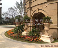 溫州園林施工鉑金家園花盆