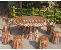 仿真樹(shù)樁桌凳