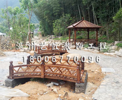 防腐木橋與景觀亭(泰順景觀亭)