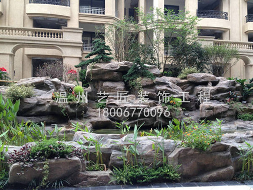 小區(qū)假山怪石施工